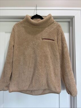 Cozy Taupe Sherpa Pullover